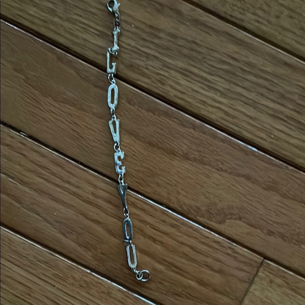 Silver 'I Love You' Bracelet